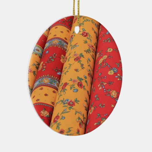 プロバンサルの織物のクリスマス装飾 セラミックオーナメント (右)