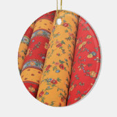 プロバンサルの織物のクリスマス装飾 セラミックオーナメント (左)