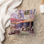 プロバンスのカフェの枕 クッション (ブランケット)