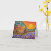 プロバンスの空白のなカードラベンダー カード (黄色い花)