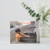 プロバンスの郵便はがきの男の子 ポストカード (スタンド正面)