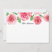 プロバンスバラパーソナライズされた文房具フラットカード ノートカード (正面)