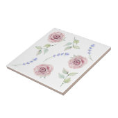 プロバンスバラ、ラベンダー、葉のシームレス タイル (側面)