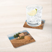 プロバンス畑のヘイベール スクエアペーパーコースター (インサイチュ)
