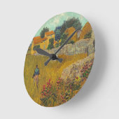 プロバンス1888年のフィンセント・ファン・ゴッホ|の農家 ラウンド壁時計 (傾斜)