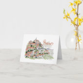 プロバンスGordesのメッセージカード カード (黄色い花)