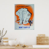 プロパガンダポスタもしー「要らない…」 ポスター (キッチン)