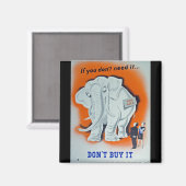 プロパガンダポスタもしー「要らない…」 マグネット (正面/裏面)