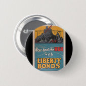 プロパガンダポスターは"フン族" WWIを打ちました 缶バッジ (正面&裏面)