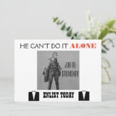 プロパガンダ風の伴郎招待状 招待状 (スタンド正面)