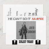 プロパガンダ風の伴郎招待状 招待状 (正面/裏面)