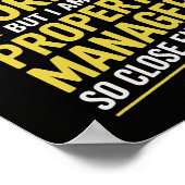 プロパティおもしろいマネージャーのウォールアート – 私はMiraclではない ポスター (角)