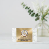 プロパティのアイコン | 金ゴールドと大理石 名刺 (スタンド正面)