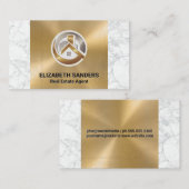 プロパティのアイコン | 金ゴールドと大理石 名刺 (正面/裏面)
