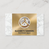プロパティのアイコン | 金ゴールドと大理石 名刺 (正面)