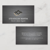 プロパティアイコン | メタリックブラシ仕上げテクスチャ 名刺 (正面/裏面)