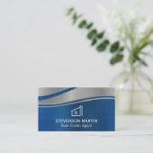 プロパティアイコン |メタリック背景（青） 名刺 (スタンド正面)