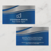 プロパティアイコン |メタリック背景（青） 名刺 (正面/裏面)