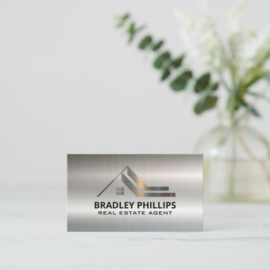 プロパティアーキテクチャ | 金属屋根スタイル 名刺 (スタンド正面)