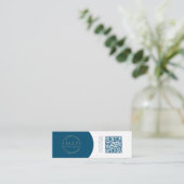 プロパティエレガントブローカーQRコードの名刺 スキニー名刺 (スタンド正面)