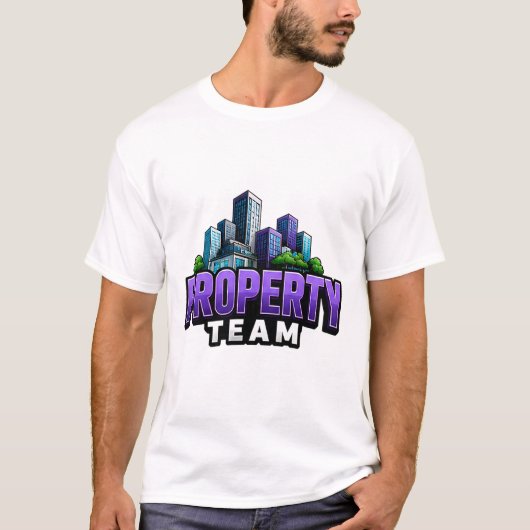 🏘️ プロパティチーム 不動産管理スタッフ 🔑 Tシャツ (正面)