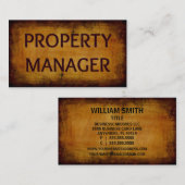 プロパティマネージャの名刺 名刺 (正面/裏面)