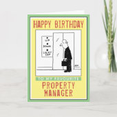 プロパティマネージャへのハッピーバースデー カード (正面)
