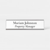 プロパティマネージャ白 デスクネームプレート (正面)