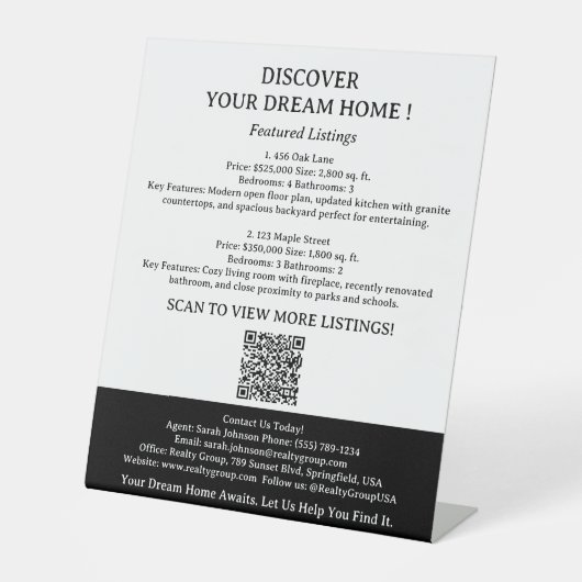 プロパティ一覧実在表示不動産テーブル 台座サイン (正面)