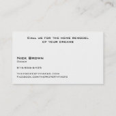 プロパティ修正プログラムホワイト名刺 名刺 (裏面)