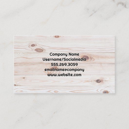 プロパティ建築 | 木目 名刺 (裏面)