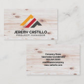 プロパティ建築 | 木目 名刺 (正面/裏面)