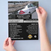 プロパティ損傷 – ツリー外科医 – アルボリスト チラシ (手)