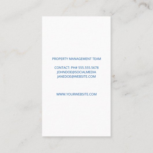 プロパティ管理 |エステート実在建物アイコン 予約カード (裏面)