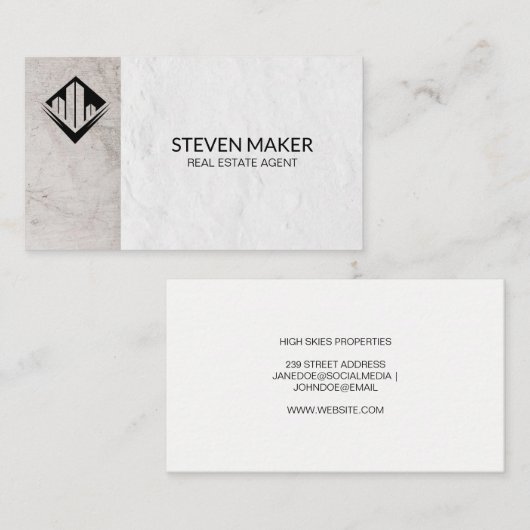 プロパティ管理 | 不動産仲介業者剤 | クラシック 名刺 (正面/裏面)