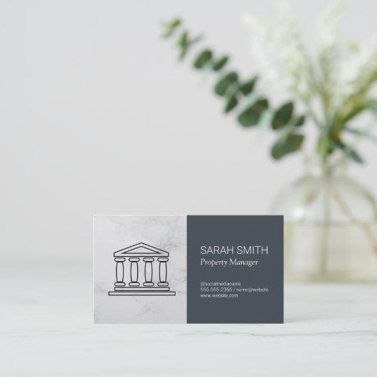 プロパティ管理 |不動産実在代理業者 名刺 (スタンド正面)