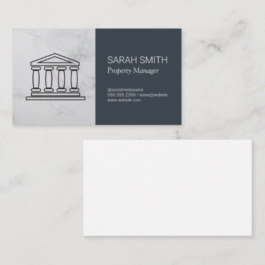 プロパティ管理 |不動産実在代理業者 名刺 (正面/裏面)