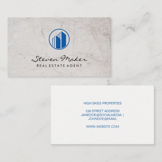 プロパティ管理 |不動産実在代理業者 名刺 (正面/裏面)