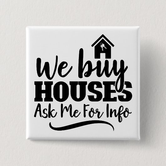 プロパティ買Weハウス実在エステートボタン 缶バッジ (正面)