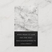 プロパティ開発者ロゴ | 大理石 | レザー 名刺 (裏面)