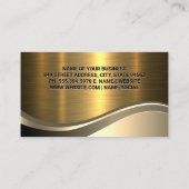 プロパティ開発者ロゴ |建築メタルロゴ 名刺 (裏面)