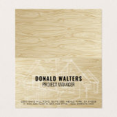 プロパティ開発者 |木材のブループリント 名刺 (外部フラット)