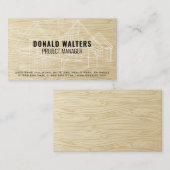 プロパティ開発者 |木材のブループリント 名刺 (正面/裏面)