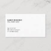 プロパティ |ブラックカーボン |木製トリム 名刺 (裏面)