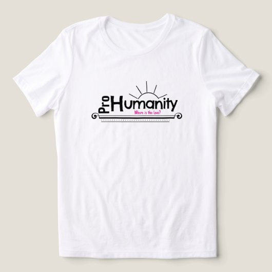 プロヒューマニティLOVE Tシャツ (デザイン正面)
