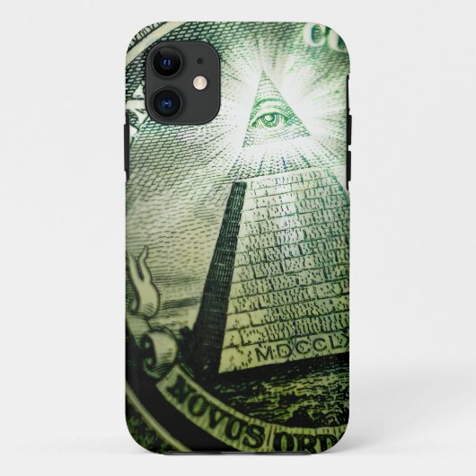 "プロビデンスの目"マネーピラミッド Case-Mate iPhoneケース (裏面)