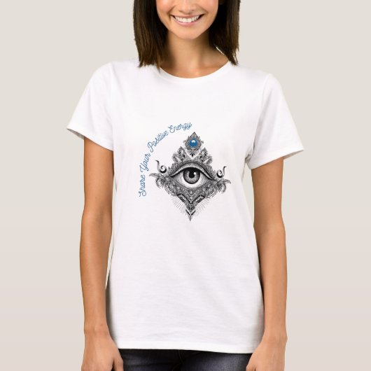 プロビデンスの目 全てを見通す眼 女性用 Tシャツ (正面)