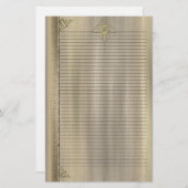 プロビデンスの眼線が付いたゴールドトーン固定 便箋 (正面/裏面)