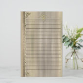 プロビデンスの眼線が付いたゴールドトーン固定 便箋 (スタンド正面)