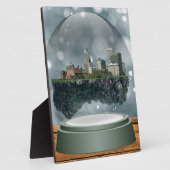 プロビデンスアイランドスノーグローブ フォトプラーク (側面)